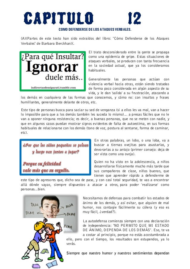 como defenderse de los ataques verbales